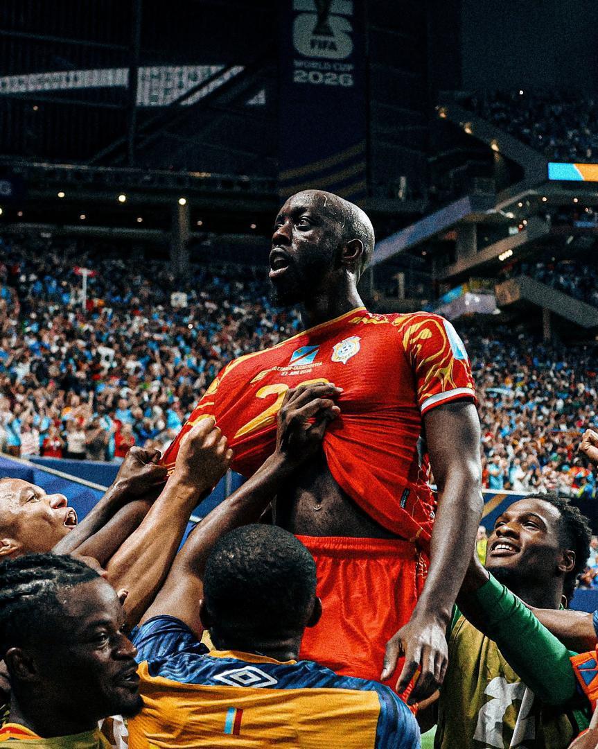 L&rsquo; attaquant des Léopards de la République démocratique du Congo, Yoane Wissa, double buteur lors du match contre l’#Ouzbékistan dimanche dans la nuit